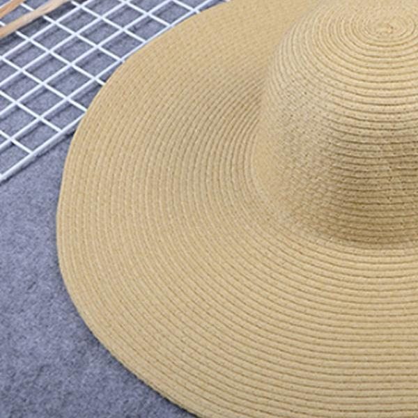 Printemps Été Femmes Chapeau De Plage De Paille Sunhat