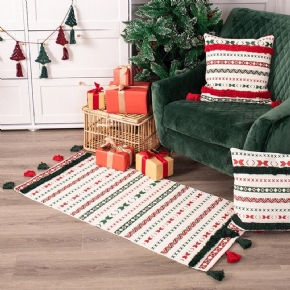 Cadeau De Noël Nordic Tassel Mats Tapis De Sol