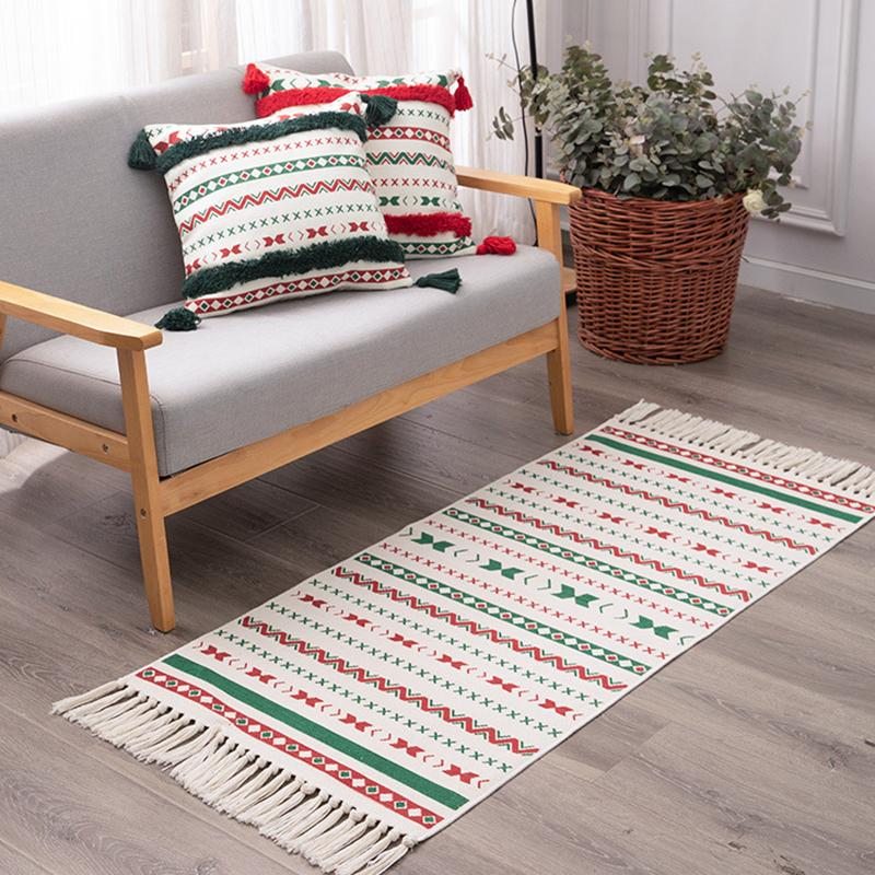 Cadeau De Noël Nordic Tassel Mats Tapis De Sol