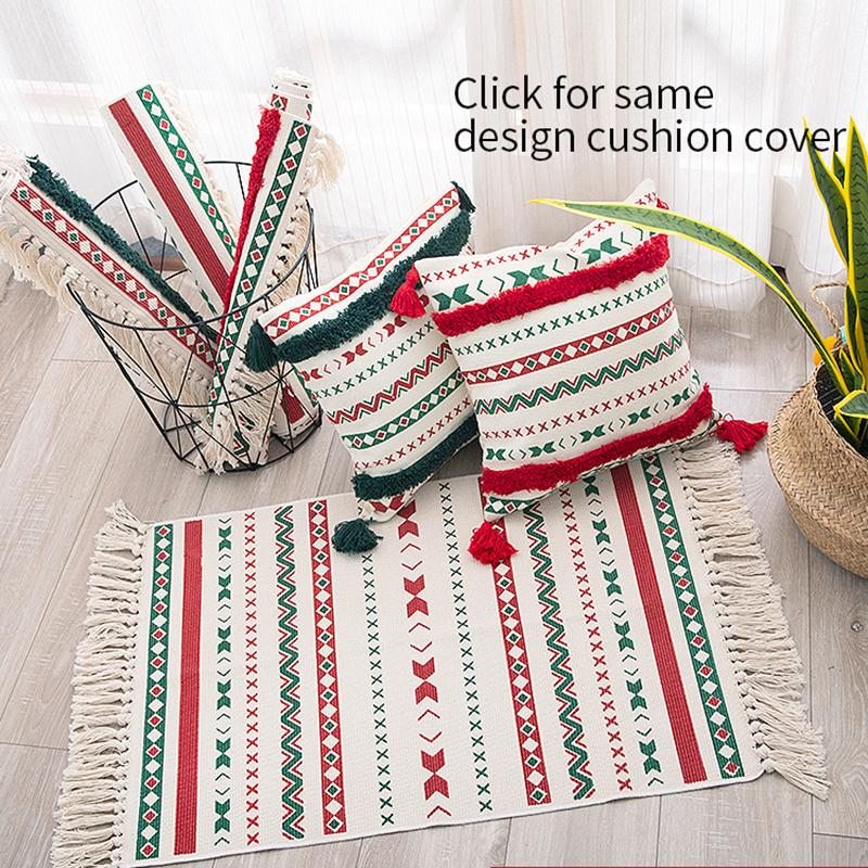 Cadeau De Noël Nordic Tassel Mats Tapis De Sol