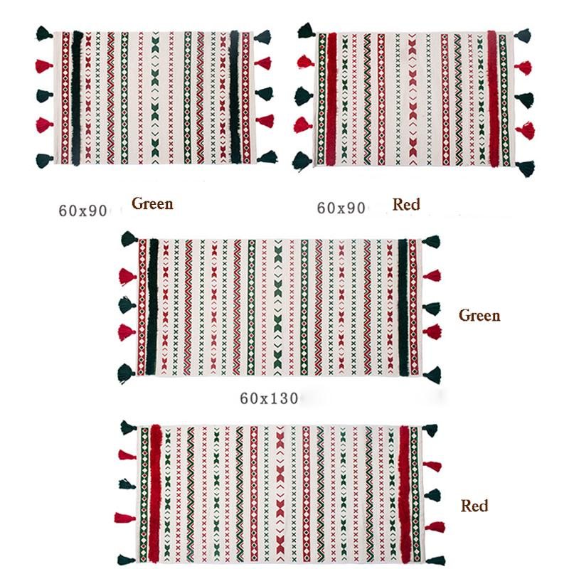 Cadeau De Noël Nordic Tassel Mats Tapis De Sol