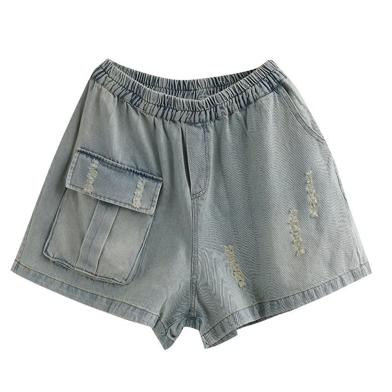 Short En Denim De Coton D'été Rétro Pour Femmes