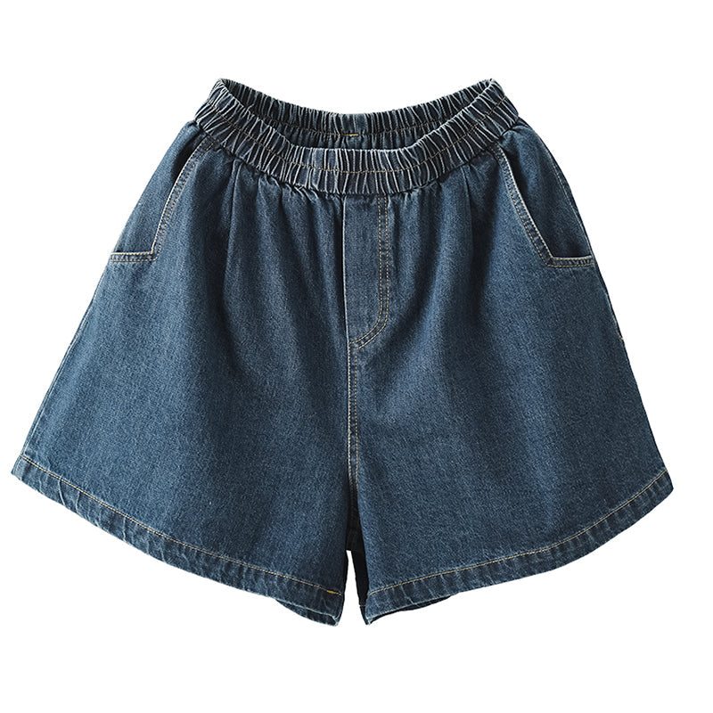 Short D'été Rétro En Coton Ample Pour Femme