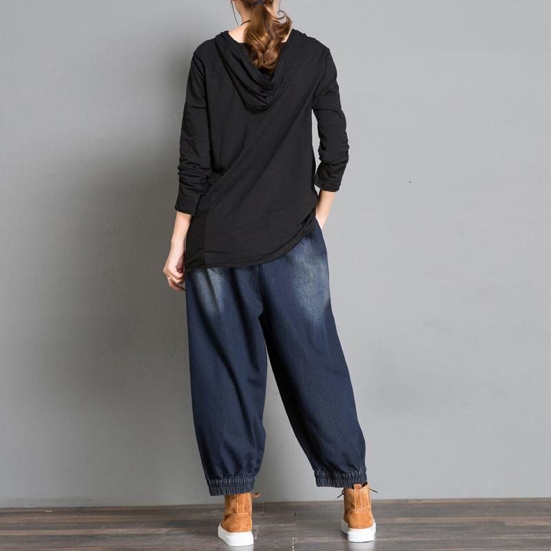 Automne Loose Casual Denim Pantalon Femme