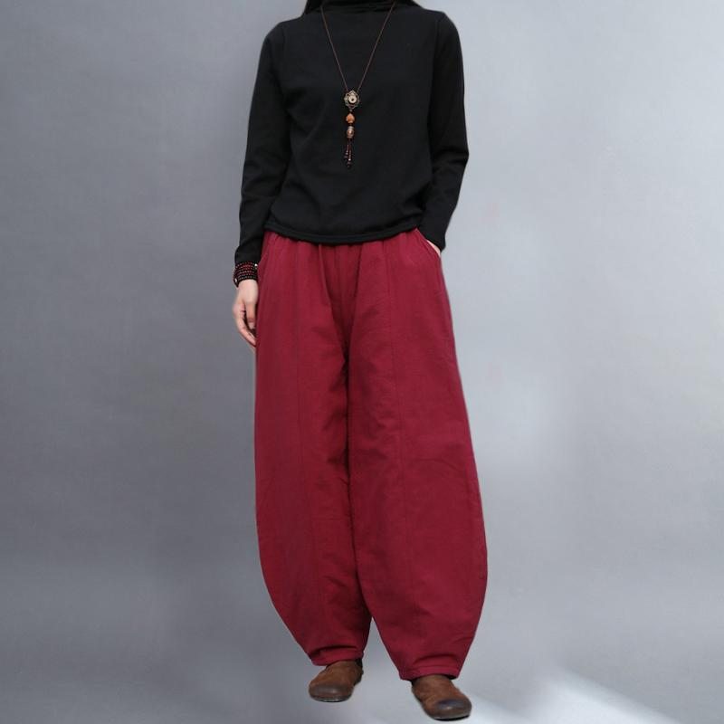 Pantalon Chaud D'hiver En Coton Et Lin