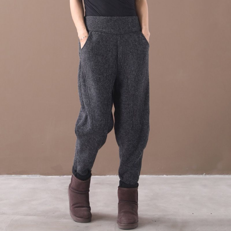 Pantalon De Couture Solide Épais En Peluche