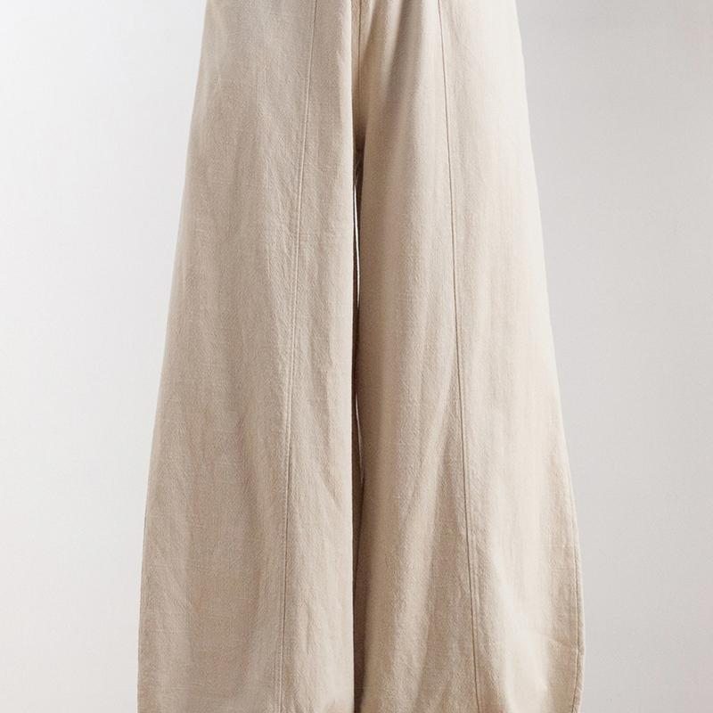 Pantalon Décontracté En Coton Et Lin