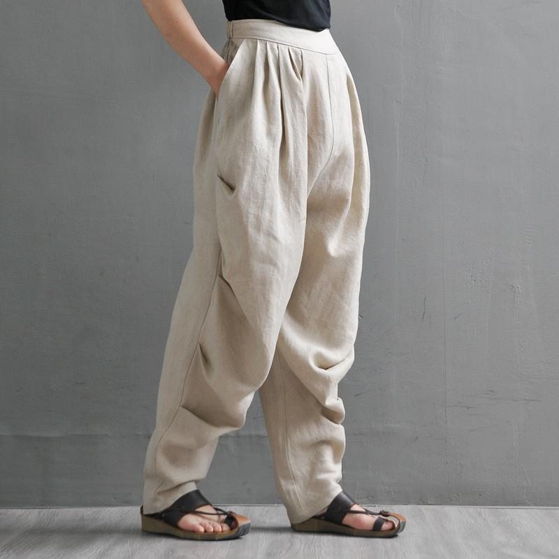 Pantalon Décontracté D'été En Lin Pour Femme