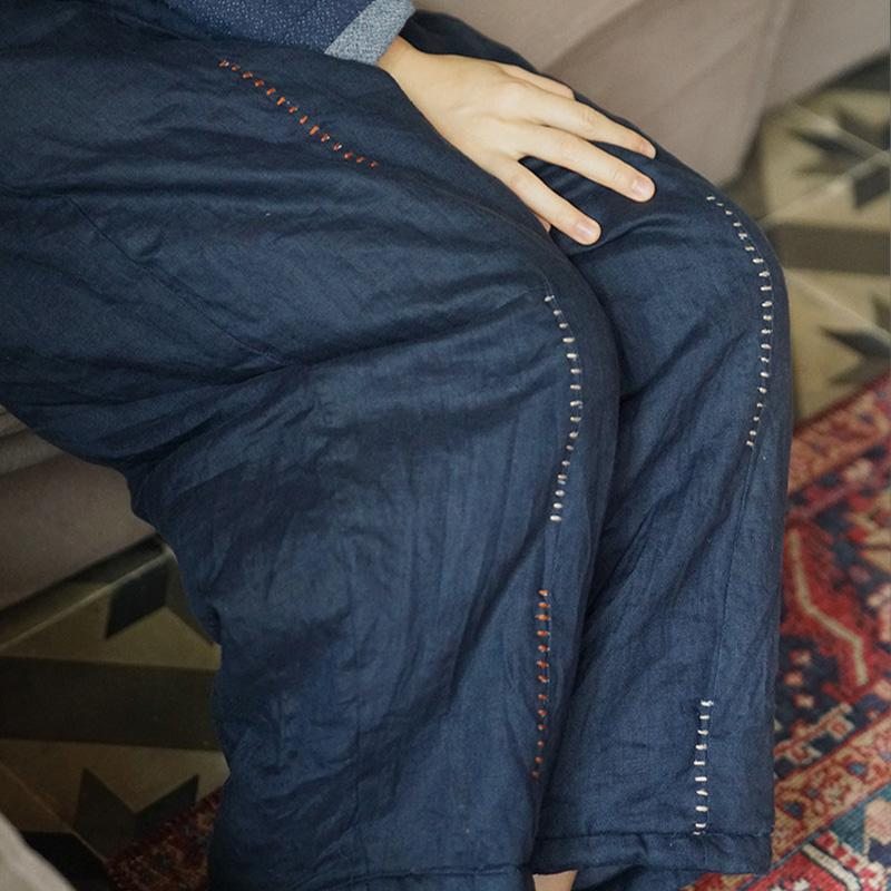 Pantalon Droit Ample Décontracté Grande Taille Automne Hiver Rétro