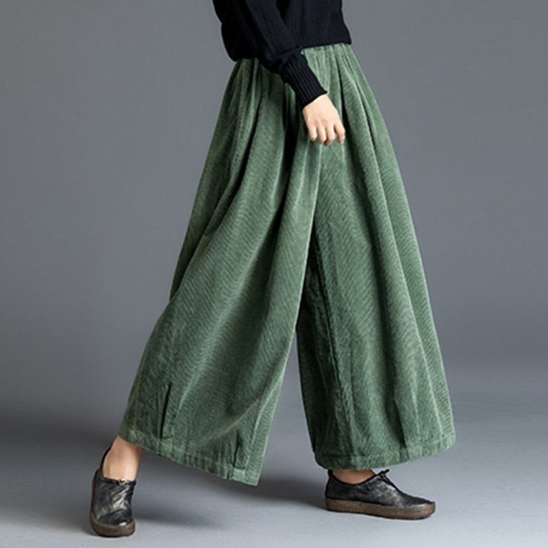 Pantalon Large Avec Détail Plissé