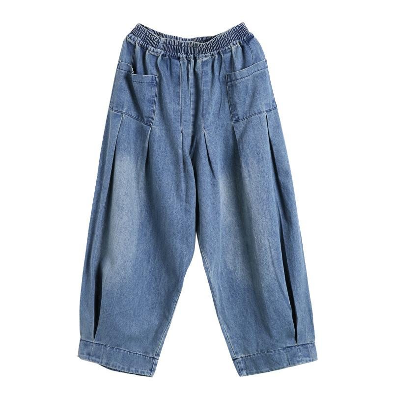 Pantalon Large Décontracté En Coton Décontracté Printemps Rétro