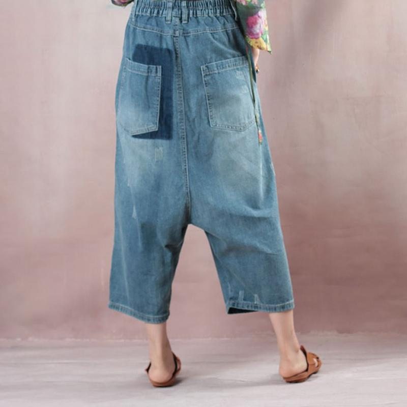 Pantalon Large Pour Femme En Denim Lâche De Printemps