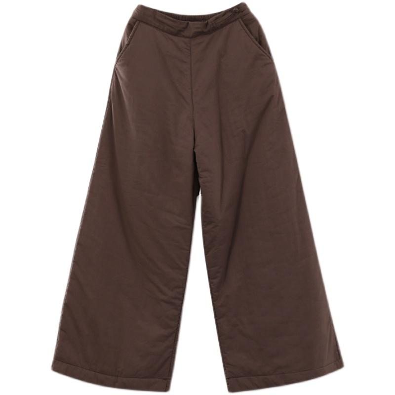 Pantalon Large D'hiver Rembourré En Coton Et Lin Rétro