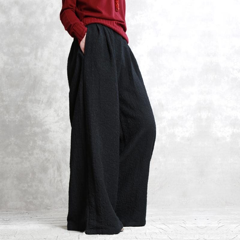 Pantalon Large Rétro En Coton Ample Pour L'hiver