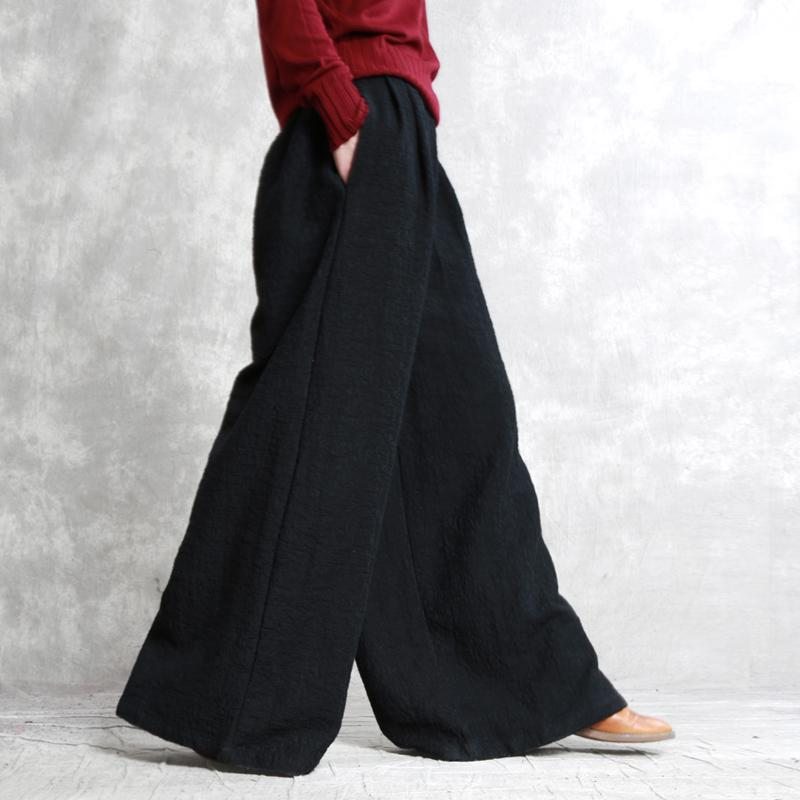 Pantalon Large Rétro En Coton Ample Pour L'hiver