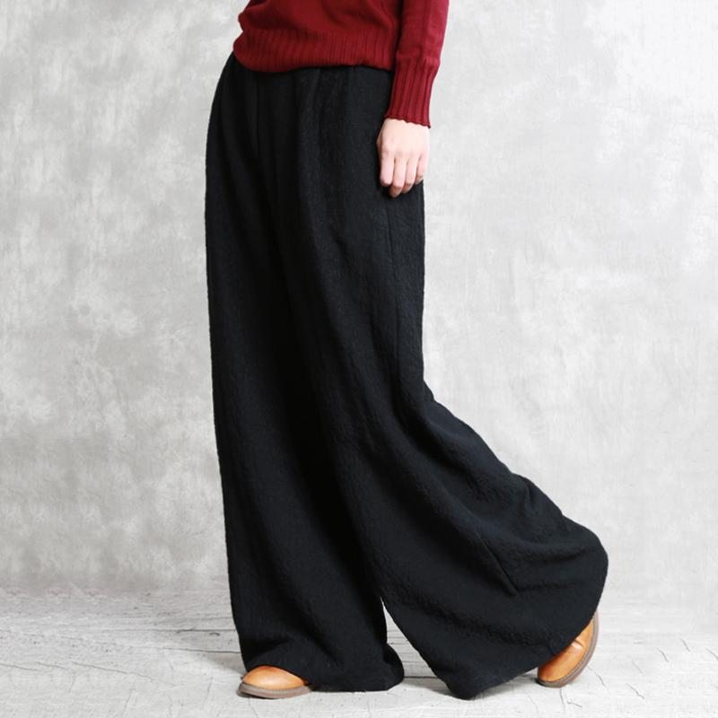 Pantalon Large Rétro En Coton Ample Pour L'hiver