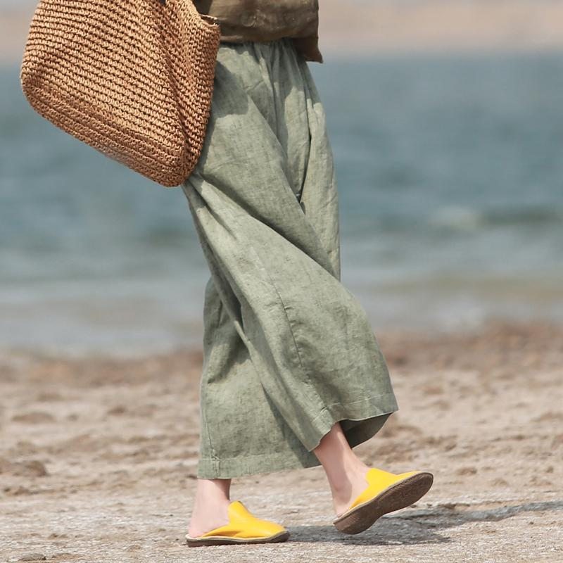 Pantalon En Lin D'été Pour Femme