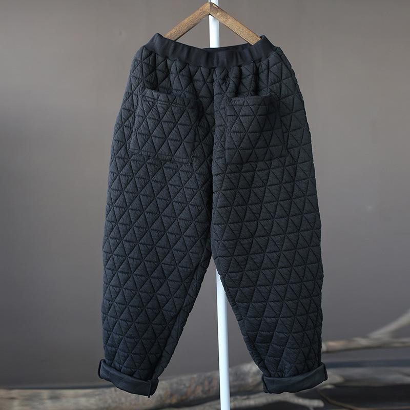 Pantalon Rembourré En Coton Lâche Rétro Hiver Printemps