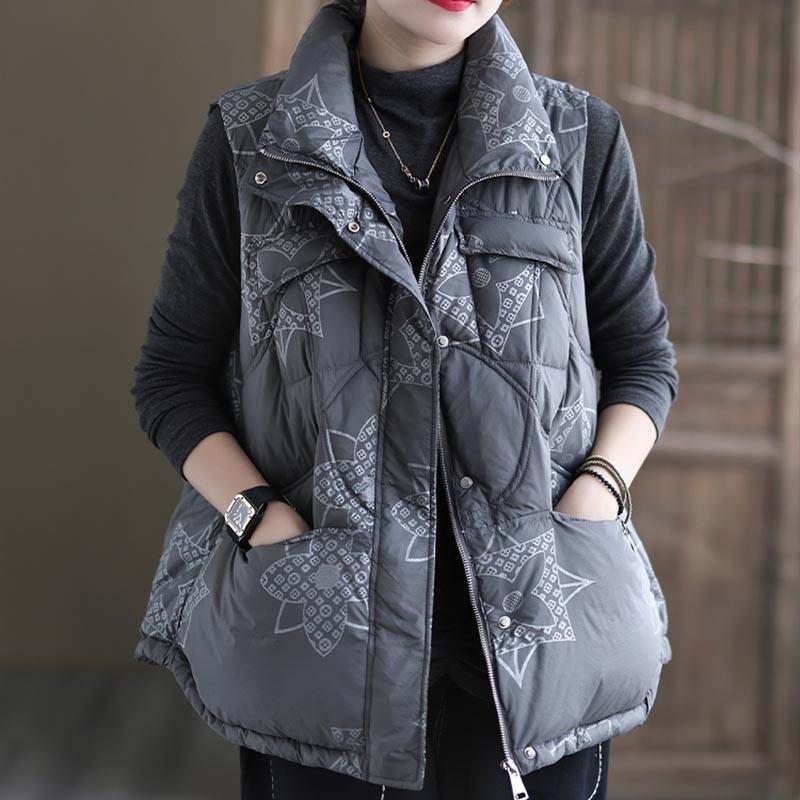 Gilet En Duvet De Canard Ample Automne-hiver