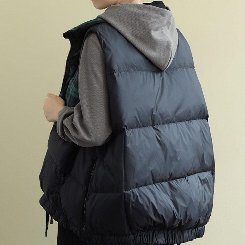 Gilet Chaud Ample Automne Hiver Manteau En Duvet De Velours