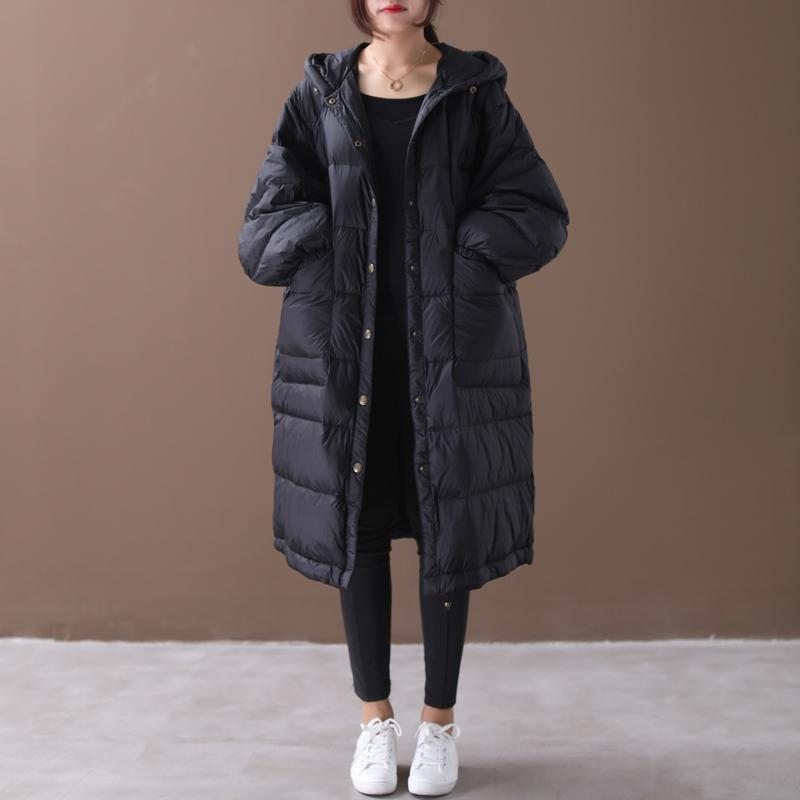 Manteau D'hiver Ample À Capuche En Duvet D'oie Blanc Anti-saison