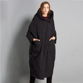 Manteau D'hiver En Duvet À Capuche Avec Poches