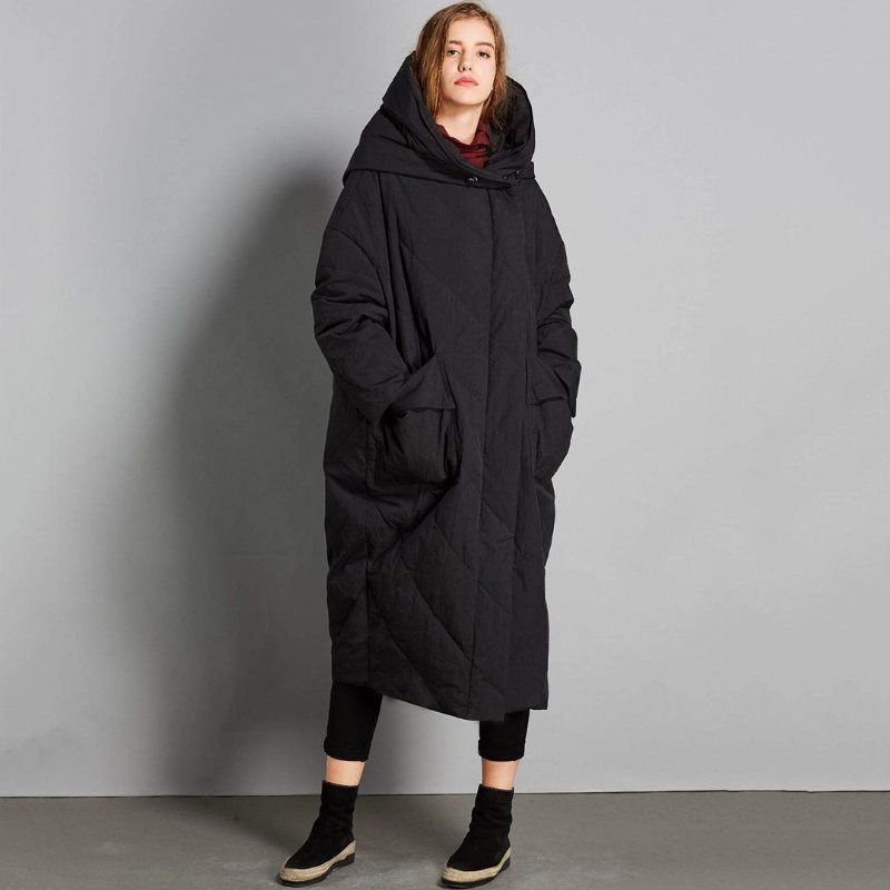 Manteau D'hiver En Duvet À Capuche Avec Poches