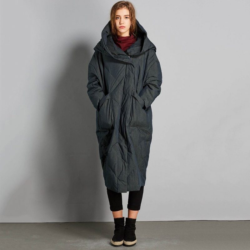 Manteau D'hiver En Duvet À Capuche Avec Poches