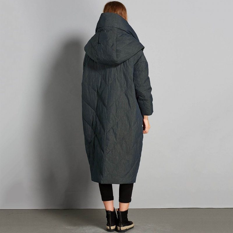 Manteau D'hiver En Duvet À Capuche Avec Poches