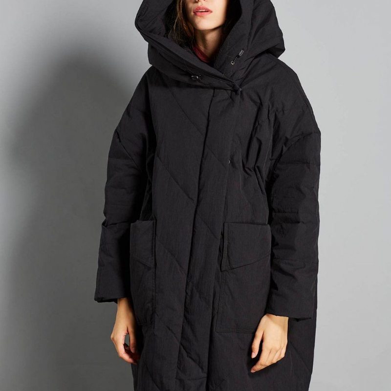 Manteau D'hiver En Duvet À Capuche Avec Poches