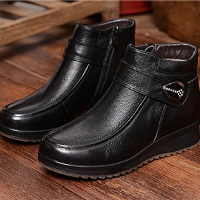 Bottes En Cuir Antidérapantes En Coton 34-43