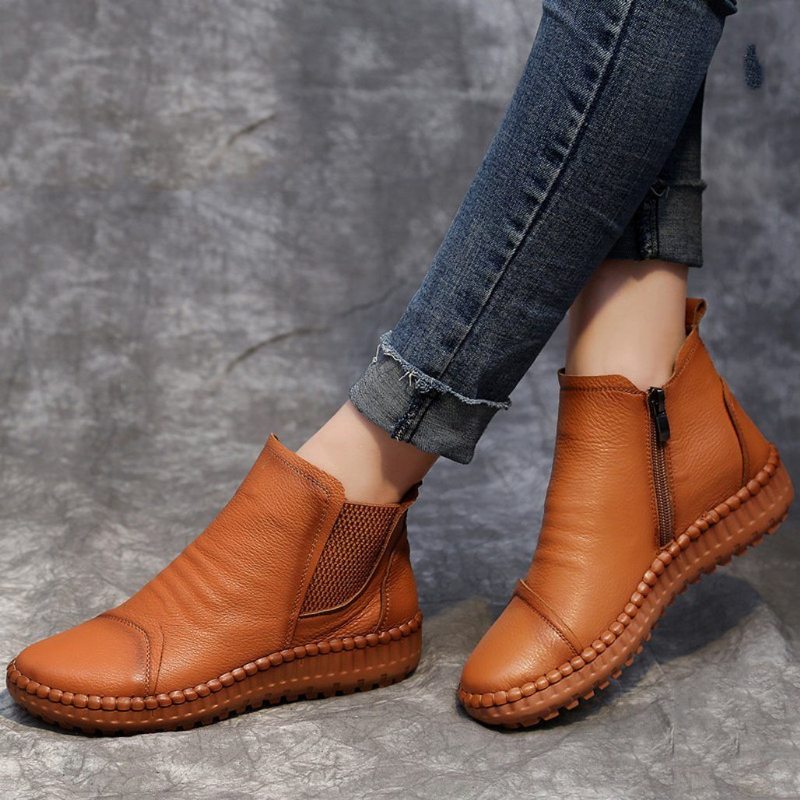 Bottes À Fond Plat Pour Femme Automne Hiver