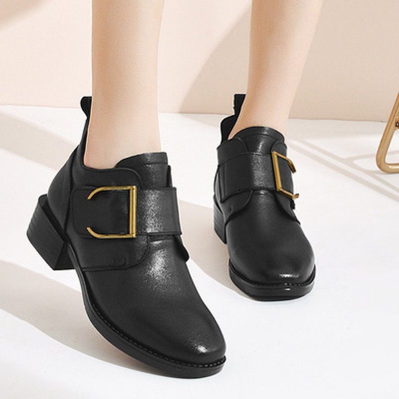 Bottes Martin En Cuir Faites À La Main Pour Femmes Simples