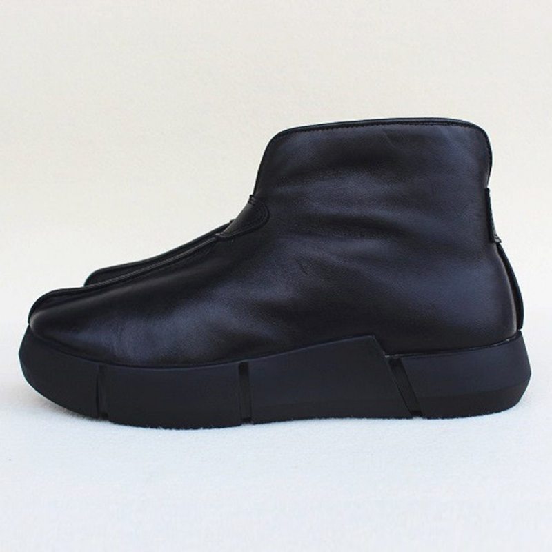 Bottes Martin En Cuir Peluche