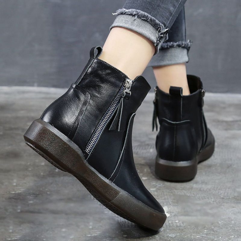 Bottes Martin En Cuir De Style Britannique