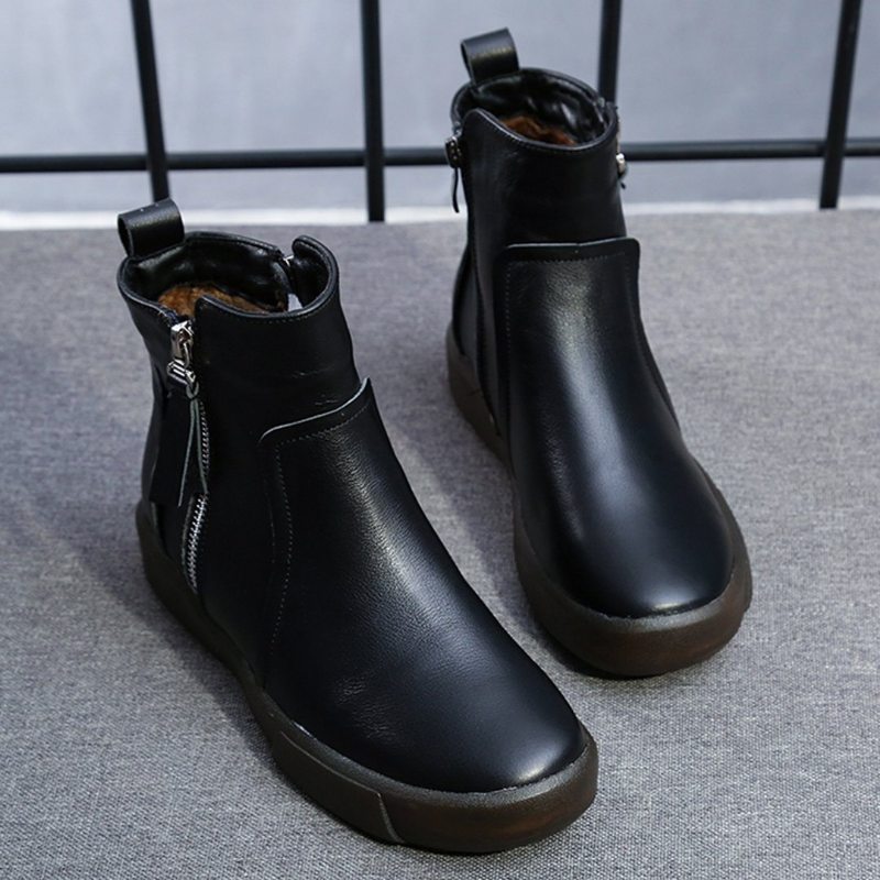 Bottes Martin En Cuir De Style Britannique