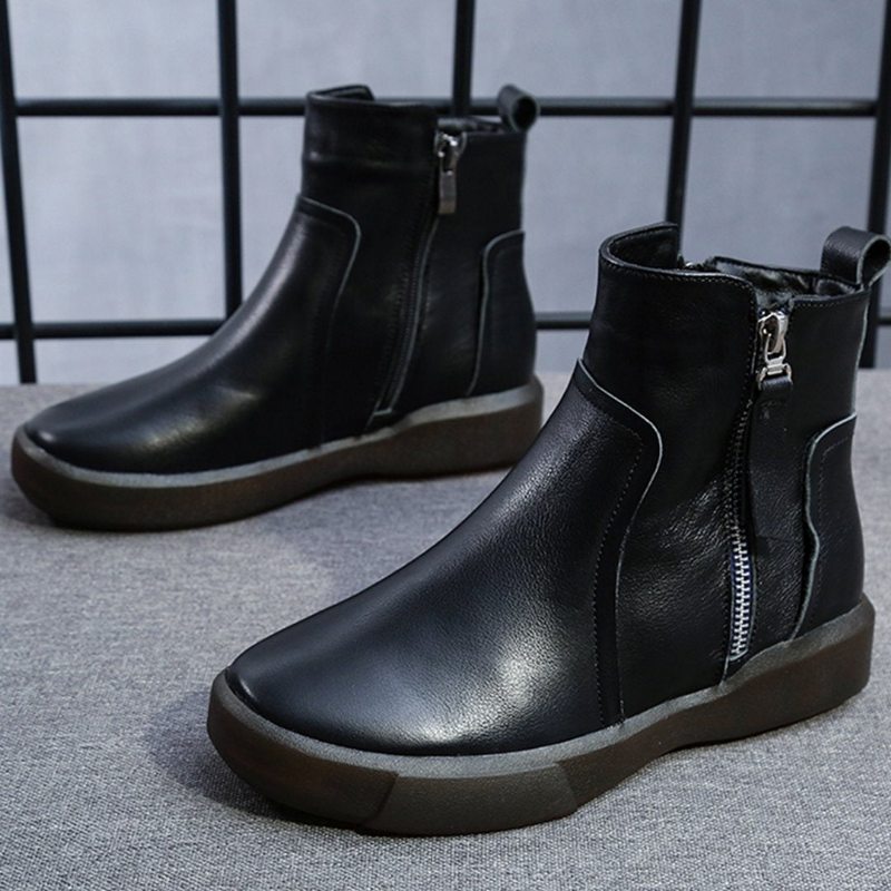 Bottes Martin En Cuir De Style Britannique