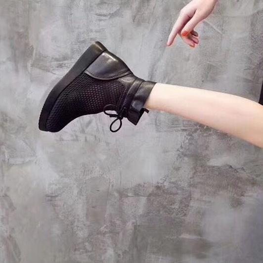 Bottes De Rehaussement Intérieur En Cuir Creux D'été