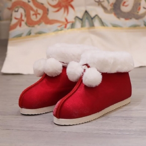 Noël Avec Boules De Fourrure Bottes Rouges