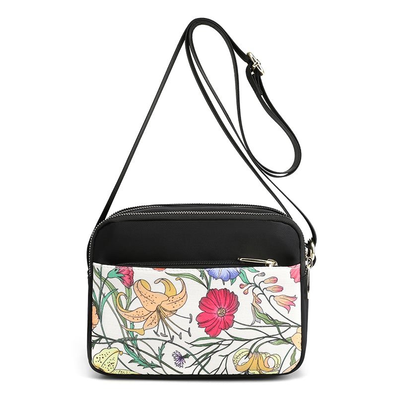 Mini Sac Décontracté En Toile À Imprimé Floral Rétro Pour Hommes