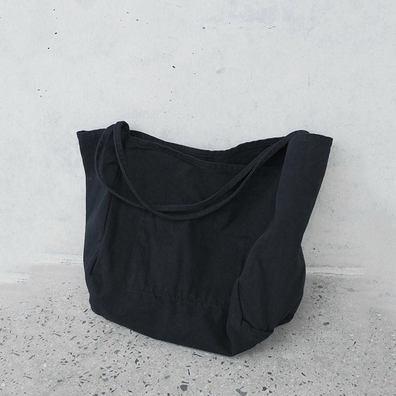 Sac À Bandoulière Grande Capacité En Toile Noir