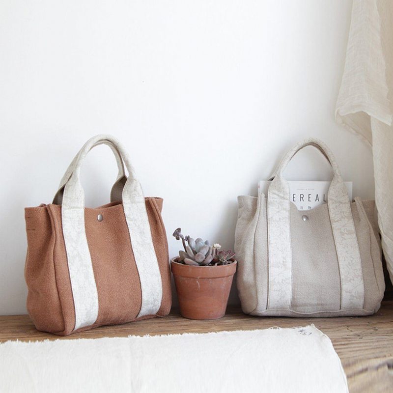 Sac À Bandoulière Simple Et Portable En Toile Pour Femme