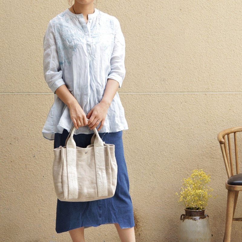 Sac À Bandoulière Simple Et Portable En Toile Pour Femme