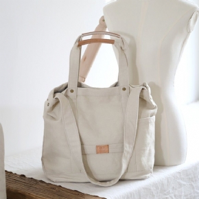 Sac À Bandoulière Simple En Toile Décontractée De Grande Capacité