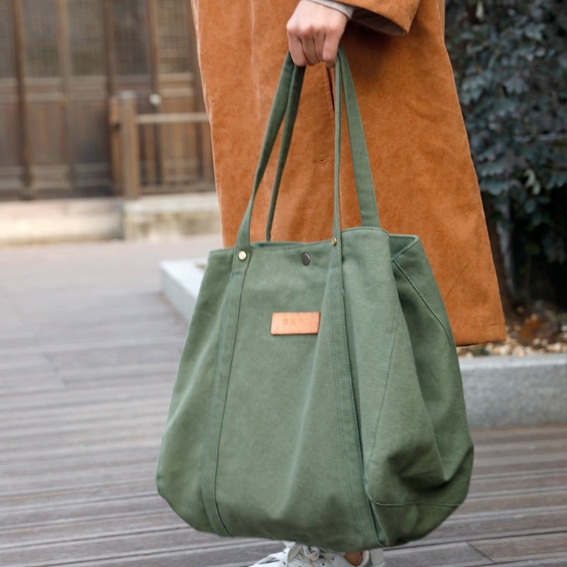 Sac À Bandoulière En Toile Solide À La Mode Rétro Simple