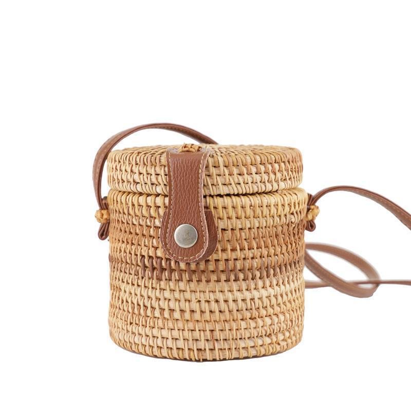 Sac À Bandoulière Vintage En Paille Pour Femme