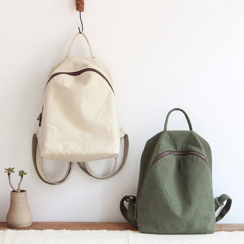 Sac À Dos En Toile Simple Et Solide Pour Femmes