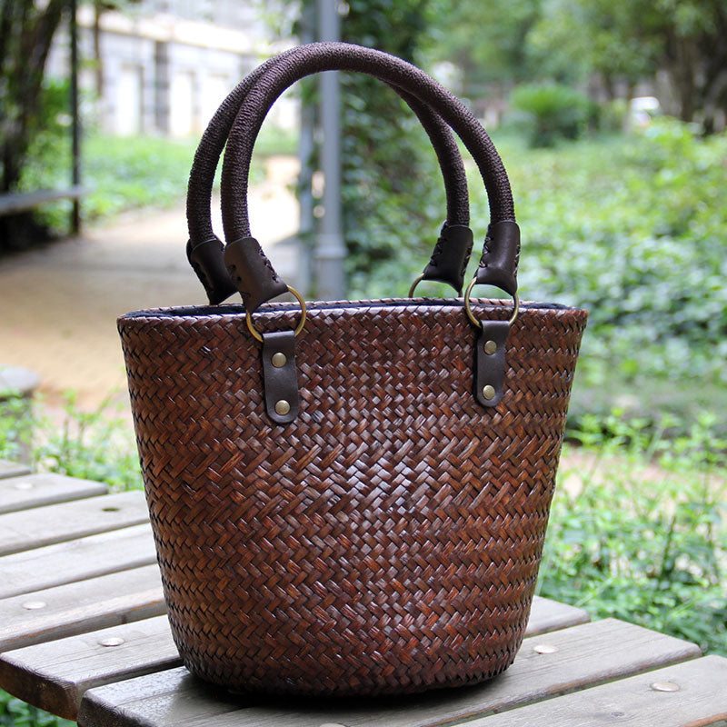 Sac Pour Femme D'été Rétro Tissé À La Main