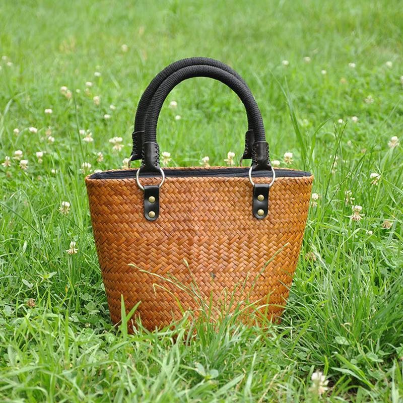 Sac Pour Femme D'été Rétro Tissé À La Main