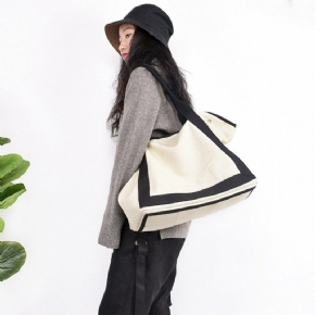 Sac Fourre-tout Simple En Lin De Grande Capacité Au Design Original